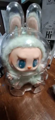 Protective Acrylic Case For Labubu V1/v2/v3  Transparent Portable Organizer Box Mystery Box Storage Case Display Bag photo review