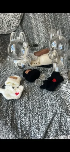 Protective Acrylic Case For Labubu V1/v2/v3  Transparent Portable Organizer Box Mystery Box Storage Case Display Bag photo review