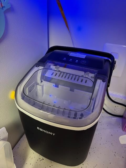 Hicon Ice Maker Machine 16M 16AL 26YB Home Ice Machine Dormitory Mini Ice Maker (16M With Handle) 15KG/24h photo review
