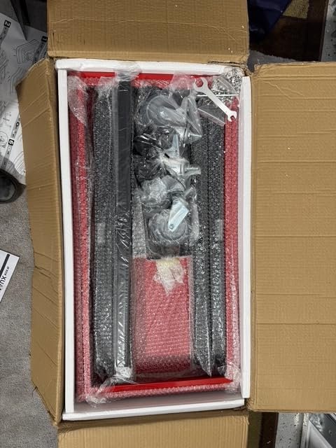 3 Tier Rolling Tool Cart on Wheels. 660LBS Load Capacity Heavy Duty Utility Tool Cart with Pegboard for Repair Shop. Garage. Warehouse. Workshop photo review