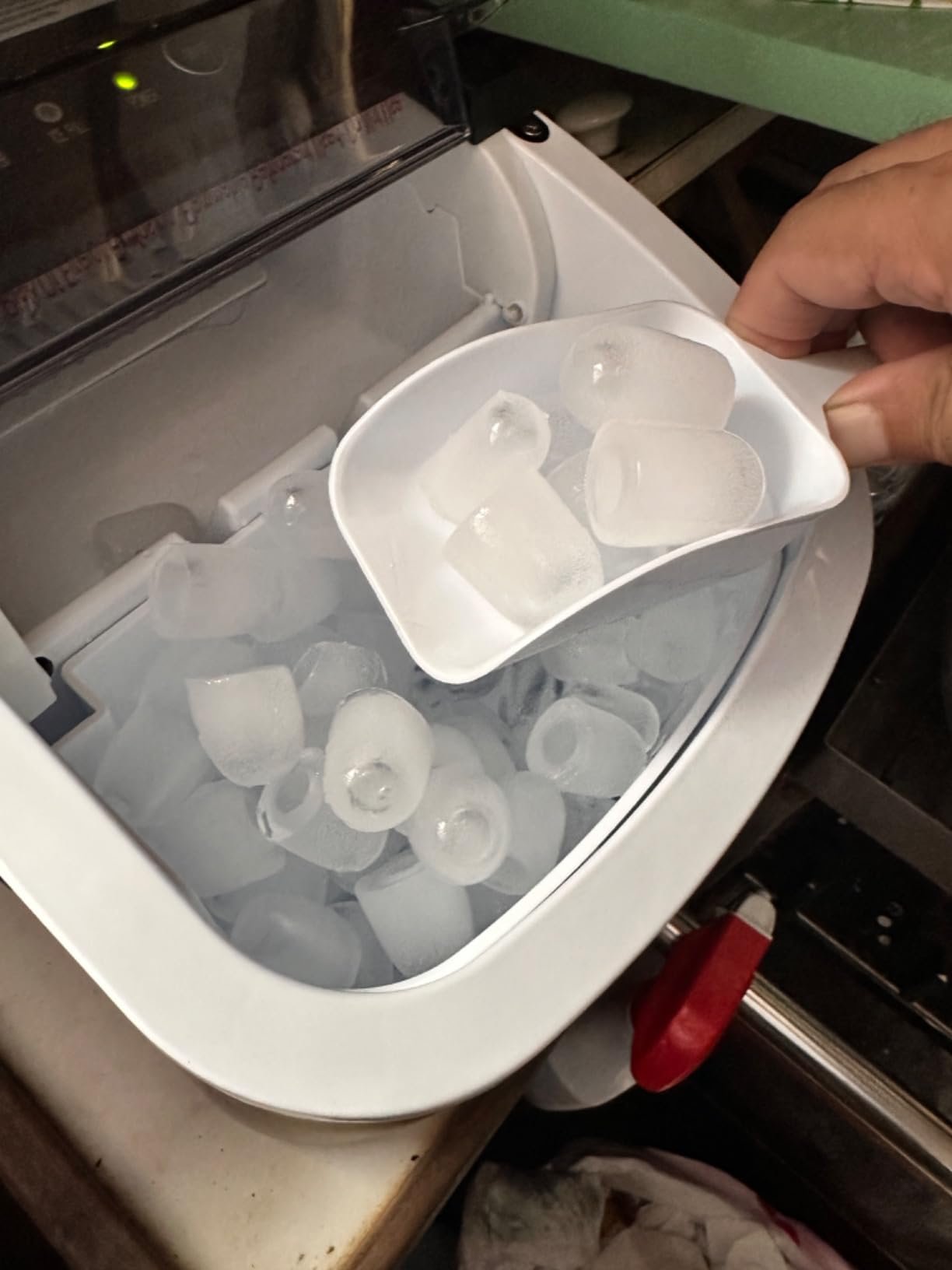 Hicon Ice Maker Machine 16M 16AL 26YB Home Ice Machine Dormitory Mini Ice Maker (16M With Handle) 15KG/24h photo review