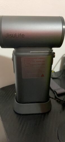 JISULIFE Portable Handheld Turbo Fan. 100 Speeds Adjustable Mini Personal Fan. 9000mAh USB Rechargeable Battery Operated. LED Display. Metal Shell with Accessories Gifts for Men Women Travel- Grey photo review