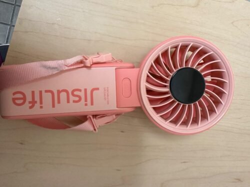 JISULIFE Handheld Fan Life7 – Ultimate Flexibility: High-Power Motor. LED Display. 19.5 Hrs Cooling. 5000mAh Rechargeable. 5-Speed. Foldable Design. 3-IN-1 Portable Fan for Travel Cruise Beach(Grey) photo review