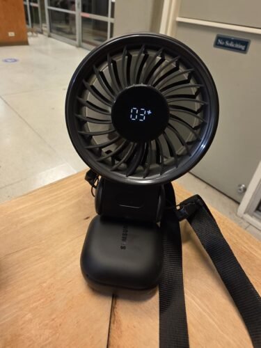 JISULIFE Handheld Fan Life7 – Ultimate Flexibility: High-Power Motor. LED Display. 19.5 Hrs Cooling. 5000mAh Rechargeable. 5-Speed. Foldable Design. 3-IN-1 Portable Fan for Travel Cruise Beach(Grey) photo review