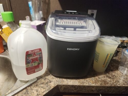 Hicon Ice Maker Machine 16M 16AL 26YB Home Ice Machine Dormitory Mini Ice Maker (16M With Handle) 15KG/24h photo review