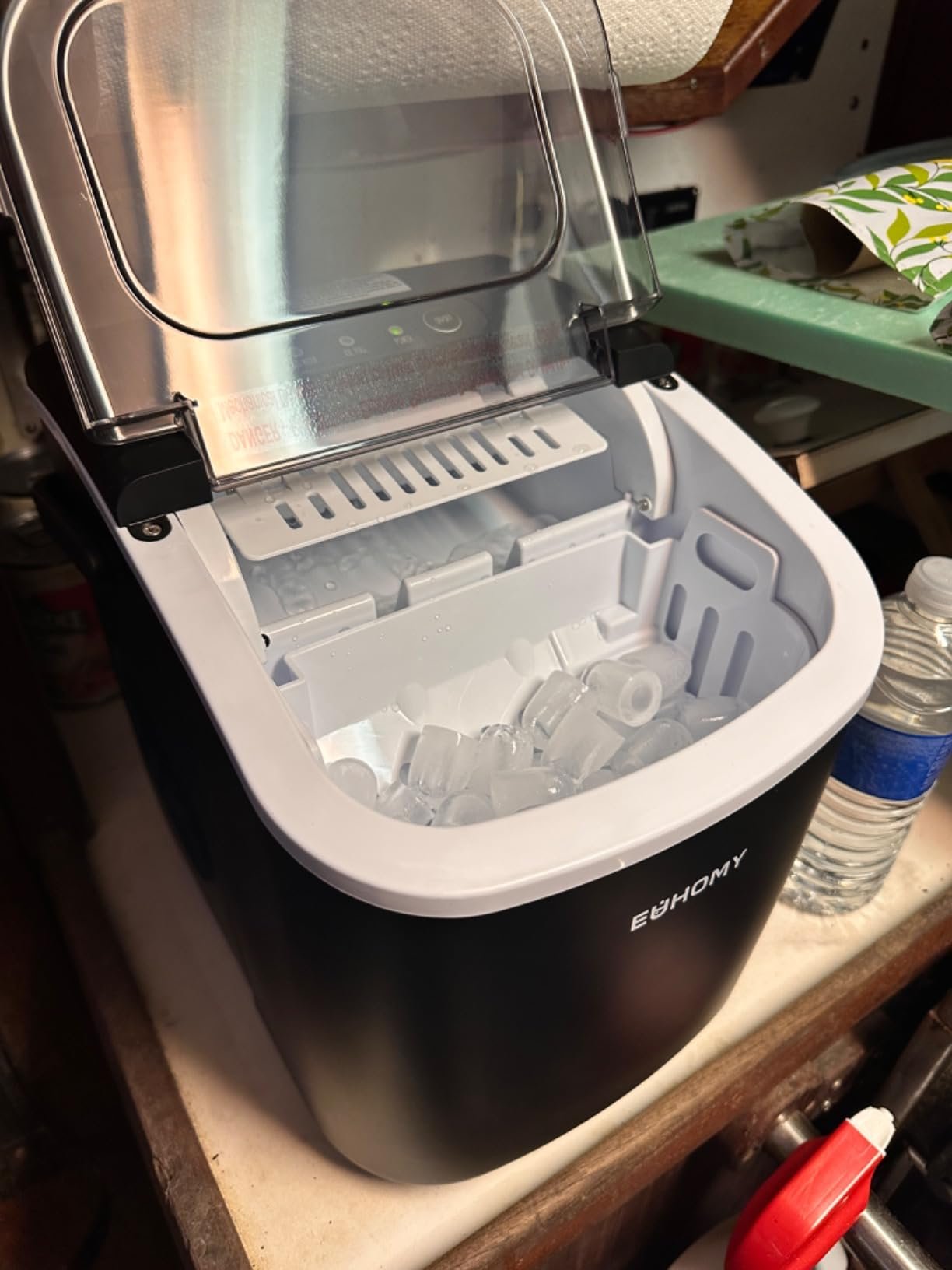 Hicon Ice Maker Machine 16M 16AL 26YB Home Ice Machine Dormitory Mini Ice Maker (16M With Handle) 15KG/24h photo review