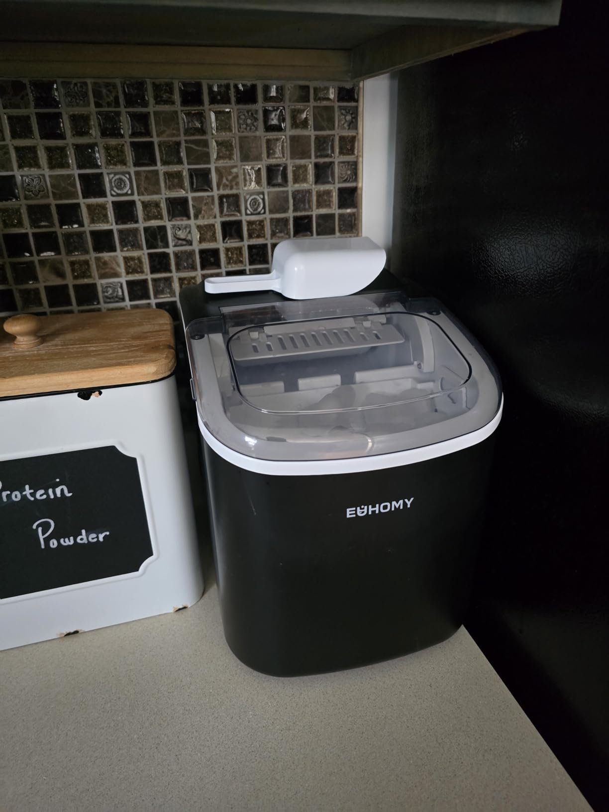 Hicon Ice Maker Machine 16M 16AL 26YB Home Ice Machine Dormitory Mini Ice Maker (16M With Handle) 15KG/24h photo review