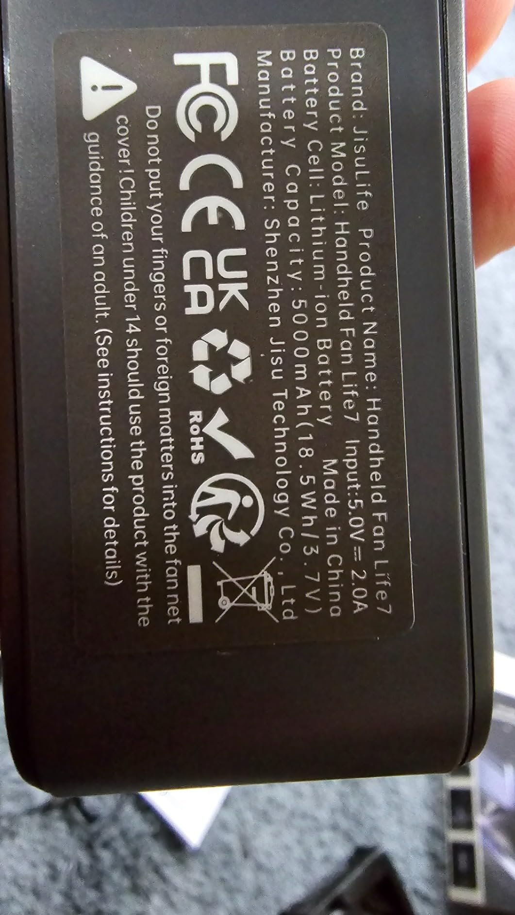 JISULIFE Handheld Fan Life7 – Ultimate Flexibility: High-Power Motor. LED Display. 19.5 Hrs Cooling. 5000mAh Rechargeable. 5-Speed. Foldable Design. 3-IN-1 Portable Fan for Travel Cruise Beach(Grey) photo review