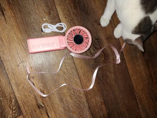 JISULIFE Handheld Fan Life7 – Ultimate Flexibility: High-Power Motor. LED Display. 19.5 Hrs Cooling. 5000mAh Rechargeable. 5-Speed. Foldable Design. 3-IN-1 Portable Fan for Travel Cruise Beach(Grey) photo review