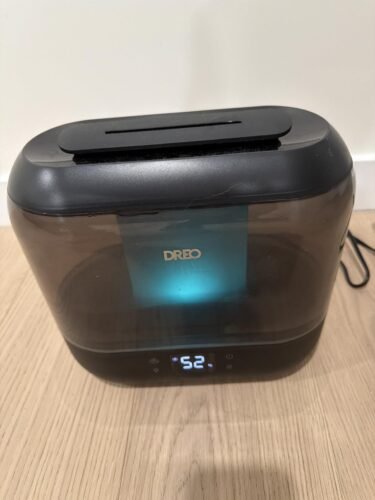 Dreo Smart Humidifiers for Bedroom. Top Fill 4L Supersized Humidifier Large Room with 28 dB. 36H Runtime. Touch/APP/Voice Control. Nightlight. Cool Mist Humidifiers for Baby. Plants. Indoor. Black photo review