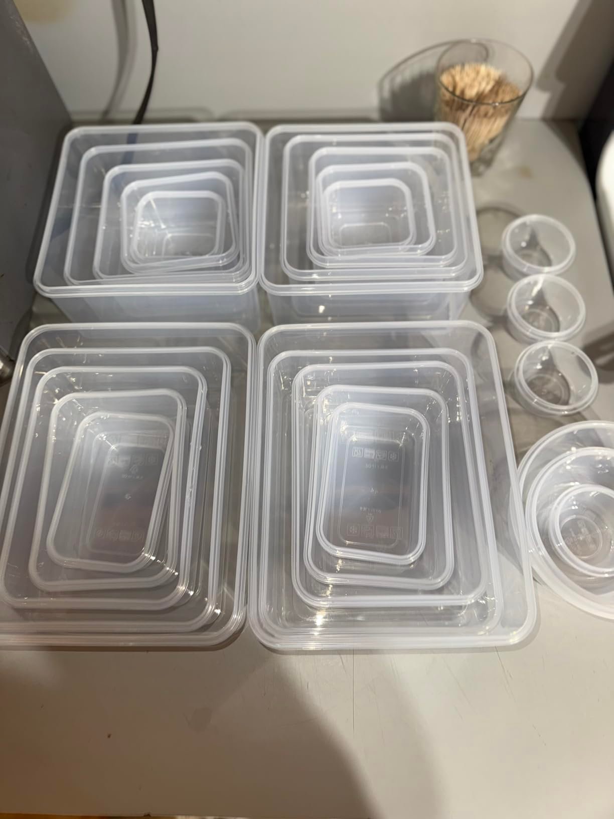 JSCARES 40 PCS Food Storage Containers with Lids Airtight (20 Lids &20 Containers) - Leakproof Meal-Prep Containers for Kitchen Storage Reusable Plastic Microwave/Dishwasher Safe with Labels & Pen photo review