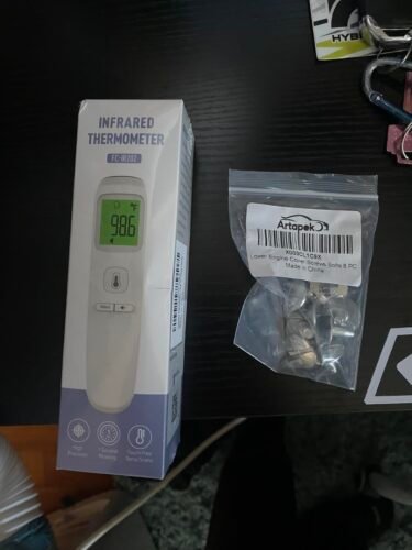 No-Touch Thermometer for Adults and Kids. Accurate Digital Baby Thermometer. Fever Alarm & Silent Mode. 2 in 1 Forehead & Object Mode photo review