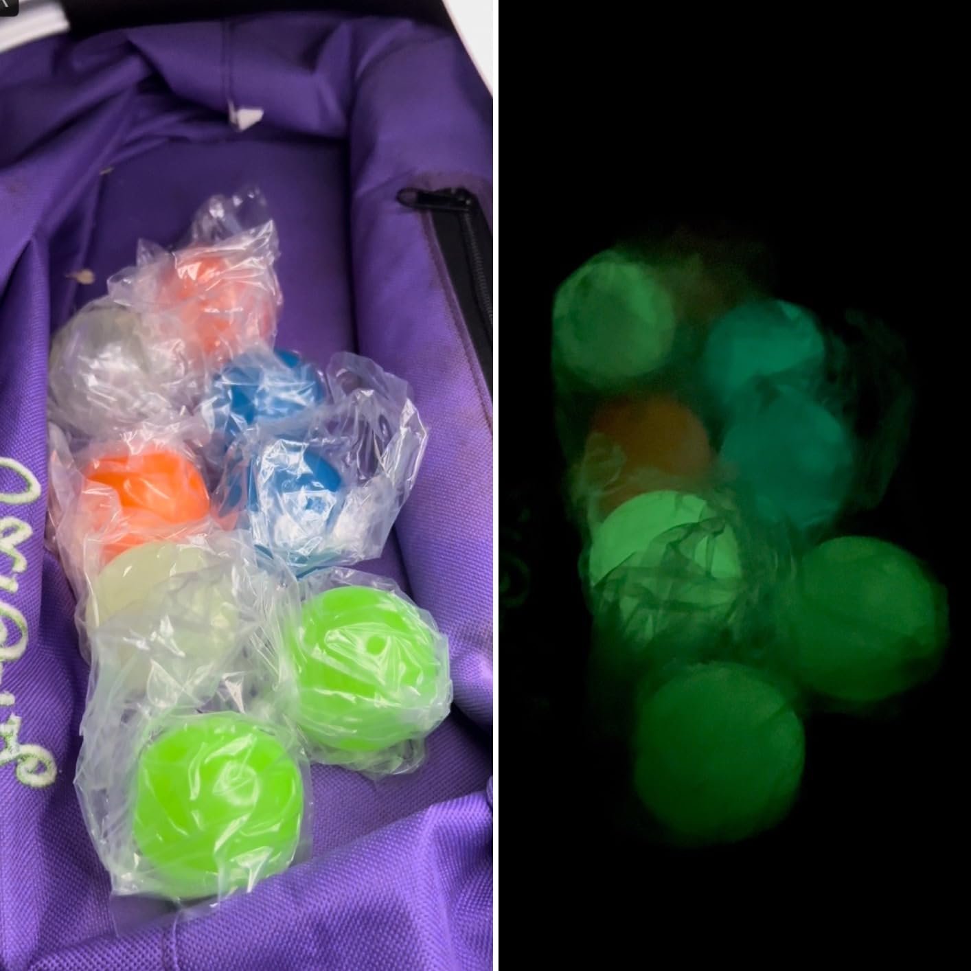 Glow in The Dark Sticky Balls That Stick to The Ceiling.Stress Balls for Kids and Adults.Glowing Sticky Balls.ASMR Cool Stuff for Teens.Elevated Balls.Ceiling Balls.Lumi Balls.Stocking Stuffers(4Pcs) photo review