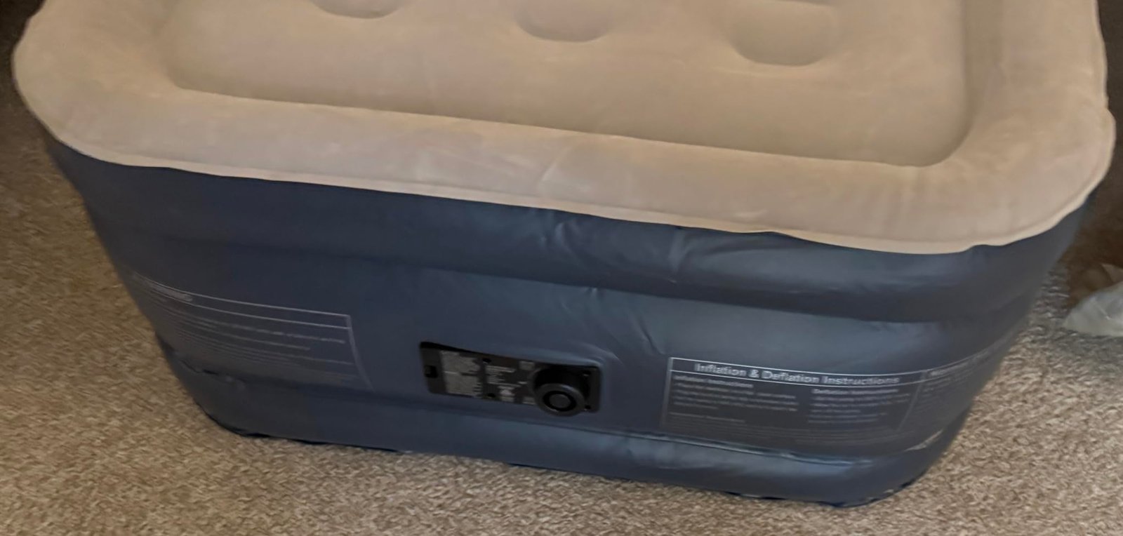 Queen Air Mattress with Built-in Pump. 18 Raised Blow Up Mattress. 800 lbs Max Honeycomb Air Bed. 48Hr Leak-Proof Test. 3min Inflatable Mattress for Home. Guests. Camping. Colchones inflables photo review