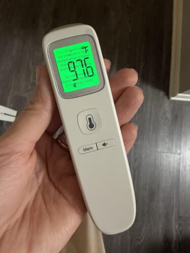 No-Touch Thermometer for Adults and Kids. Accurate Digital Baby Thermometer. Fever Alarm & Silent Mode. 2 in 1 Forehead & Object Mode photo review