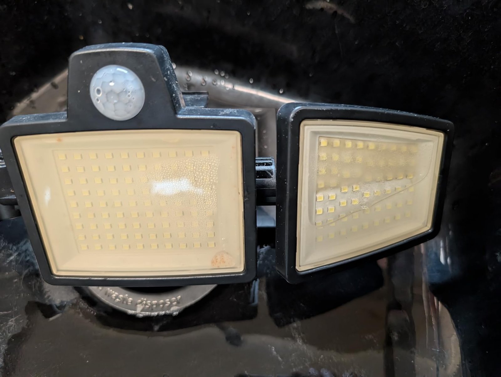 Tuffenough Solar Outdoor Lights 2500LM 210 LED Security Lights with Remote Control.3 Heads Motion Sensor Lights. IP65 Waterproof.270° Wide Angle Flood Wall Lights with 3 Modes(2 Packs) photo review