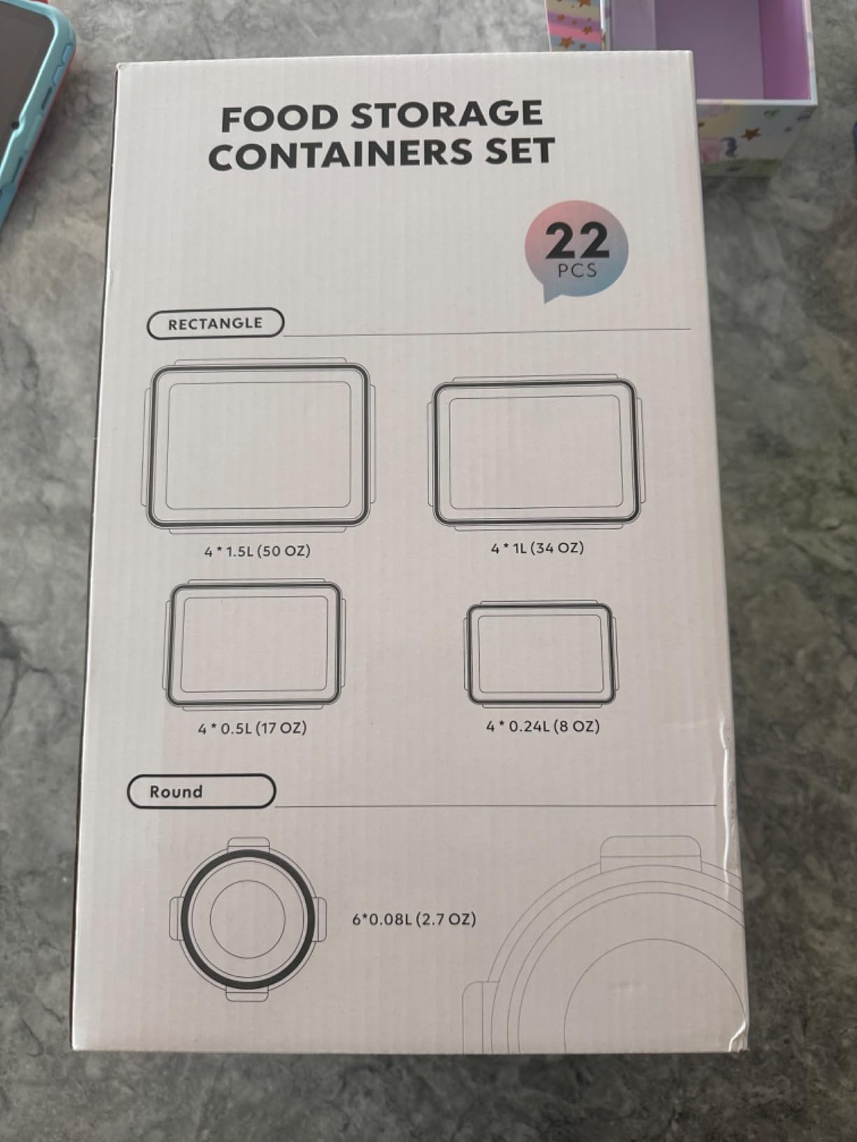 JSCARES 40 PCS Food Storage Containers with Lids Airtight (20 Lids &20 Containers) - Leakproof Meal-Prep Containers for Kitchen Storage Reusable Plastic Microwave/Dishwasher Safe with Labels & Pen photo review