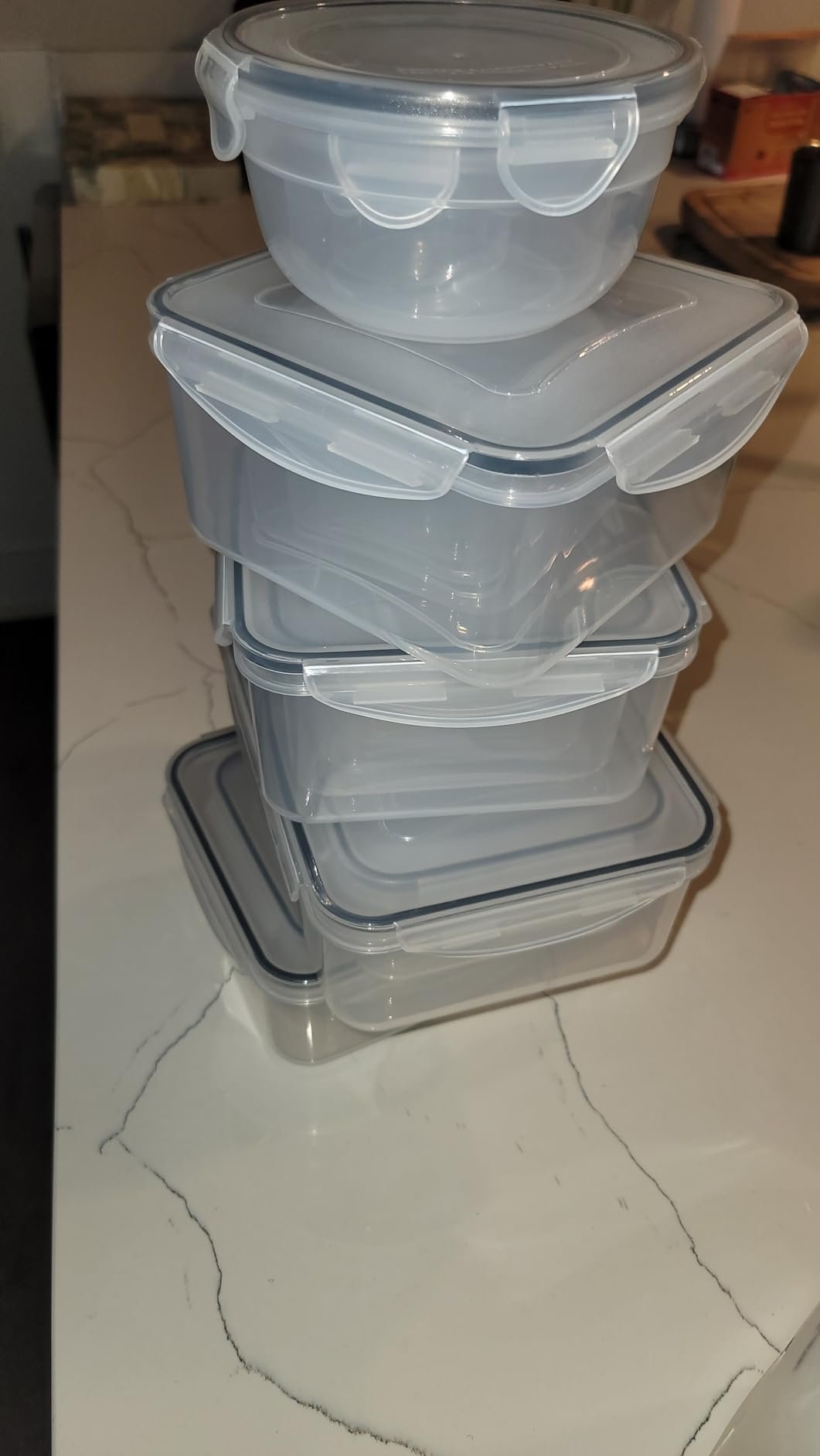 JSCARES 40 PCS Food Storage Containers with Lids Airtight (20 Lids &20 Containers) - Leakproof Meal-Prep Containers for Kitchen Storage Reusable Plastic Microwave/Dishwasher Safe with Labels & Pen photo review