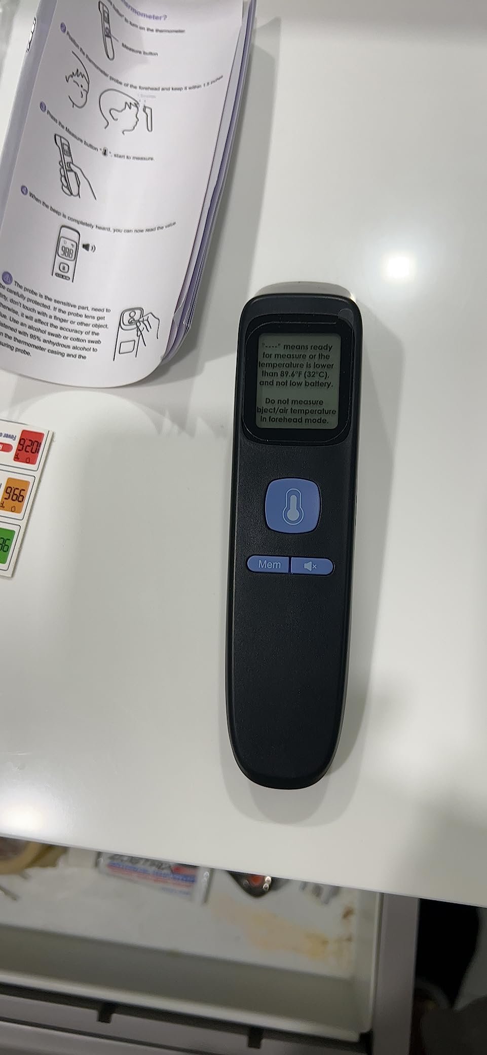 No-Touch Thermometer for Adults and Kids. Accurate Digital Baby Thermometer. Fever Alarm & Silent Mode. 2 in 1 Forehead & Object Mode photo review