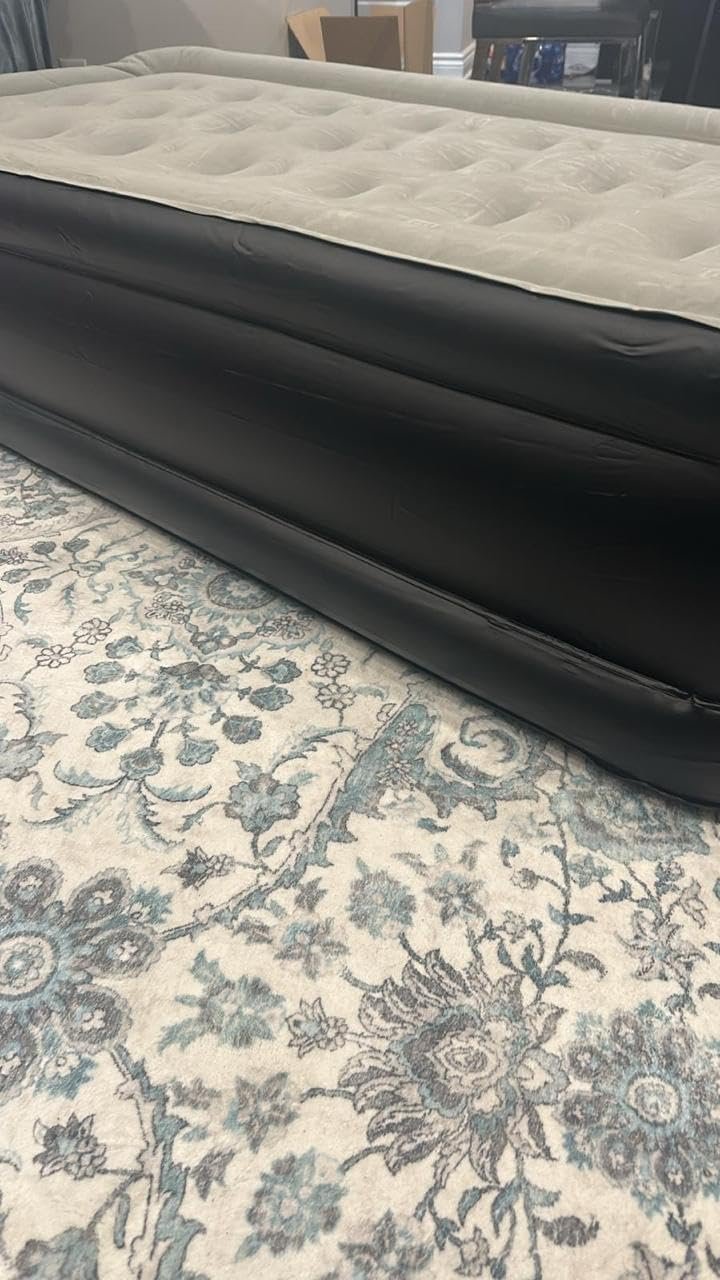 Queen Air Mattress with Built-in Pump. 18 Raised Blow Up Mattress. 800 lbs Max Honeycomb Air Bed. 48Hr Leak-Proof Test. 3min Inflatable Mattress for Home. Guests. Camping. Colchones inflables photo review