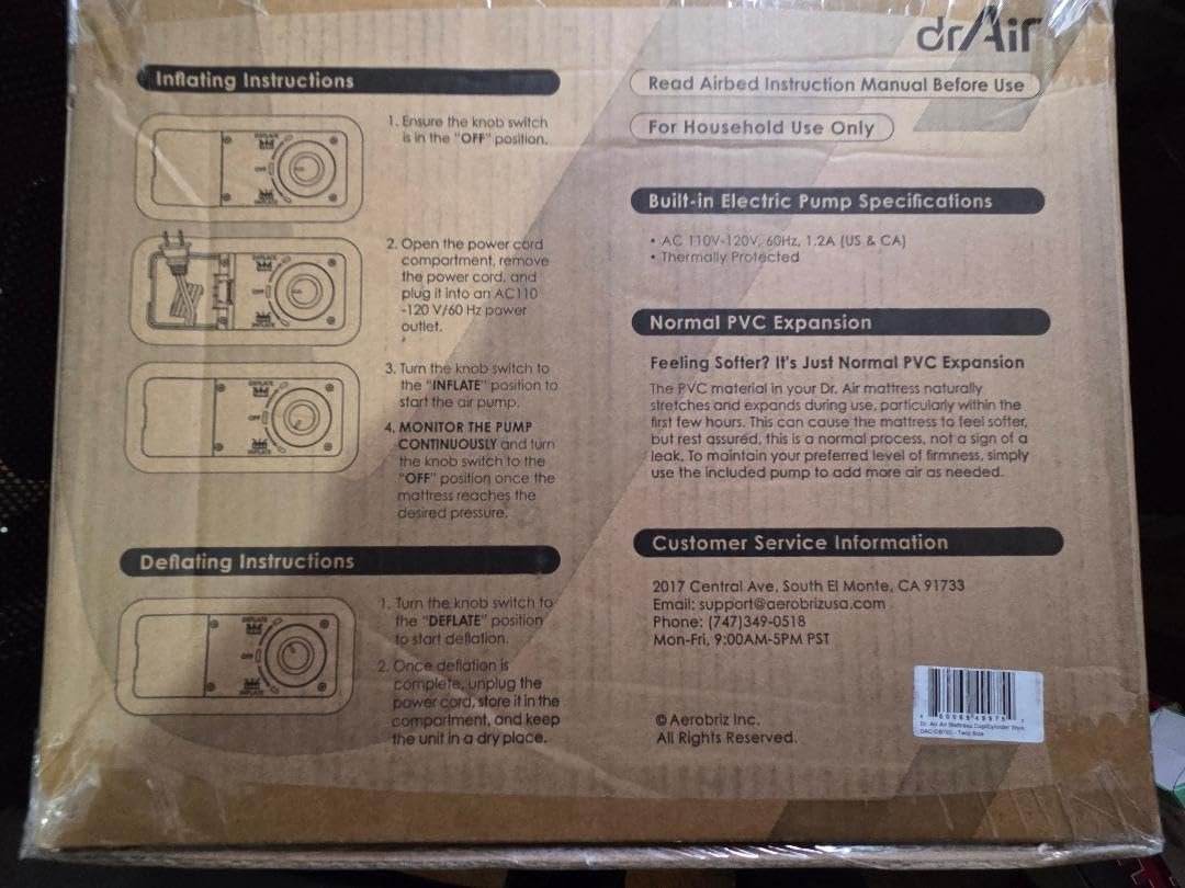 Queen Air Mattress with Built-in Pump. 18 Raised Blow Up Mattress. 800 lbs Max Honeycomb Air Bed. 48Hr Leak-Proof Test. 3min Inflatable Mattress for Home. Guests. Camping. Colchones inflables photo review