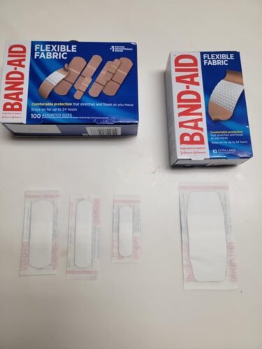 Band-Aid Brand Flexible Fabric Adhesive Bandages. Comfortable Flexible Protection & Wound Care of Minor Cuts & Scrapes. Quilt-Aid Technology to Cushion Painful Wounds. All One Size. 30 ct photo review
