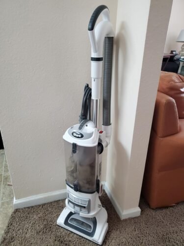 Shark Upright Vacuum. Navigator Lift-Away Deluxe with Large Dust Cup Capacity. HEPA Filter. Swivel Steering. Upholstery Tool & Crevice Tool. Blue. NV360 photo review