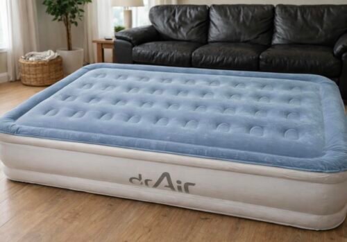 Queen Air Mattress with Built-in Pump. 18 Raised Blow Up Mattress. 800 lbs Max Honeycomb Air Bed. 48Hr Leak-Proof Test. 3min Inflatable Mattress for Home. Guests. Camping. Colchones inflables photo review