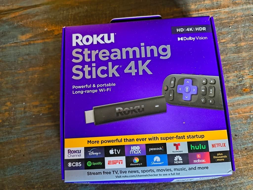 Roku Streaming Stick 4K - HDR & Dolby Vision Roku Streaming Device for TV with Voice Remote & Long-Range Wi-Fi - Free & Live TV photo review