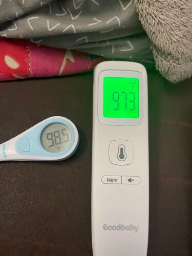 No-Touch Thermometer for Adults and Kids. Accurate Digital Baby Thermometer. Fever Alarm & Silent Mode. 2 in 1 Forehead & Object Mode photo review