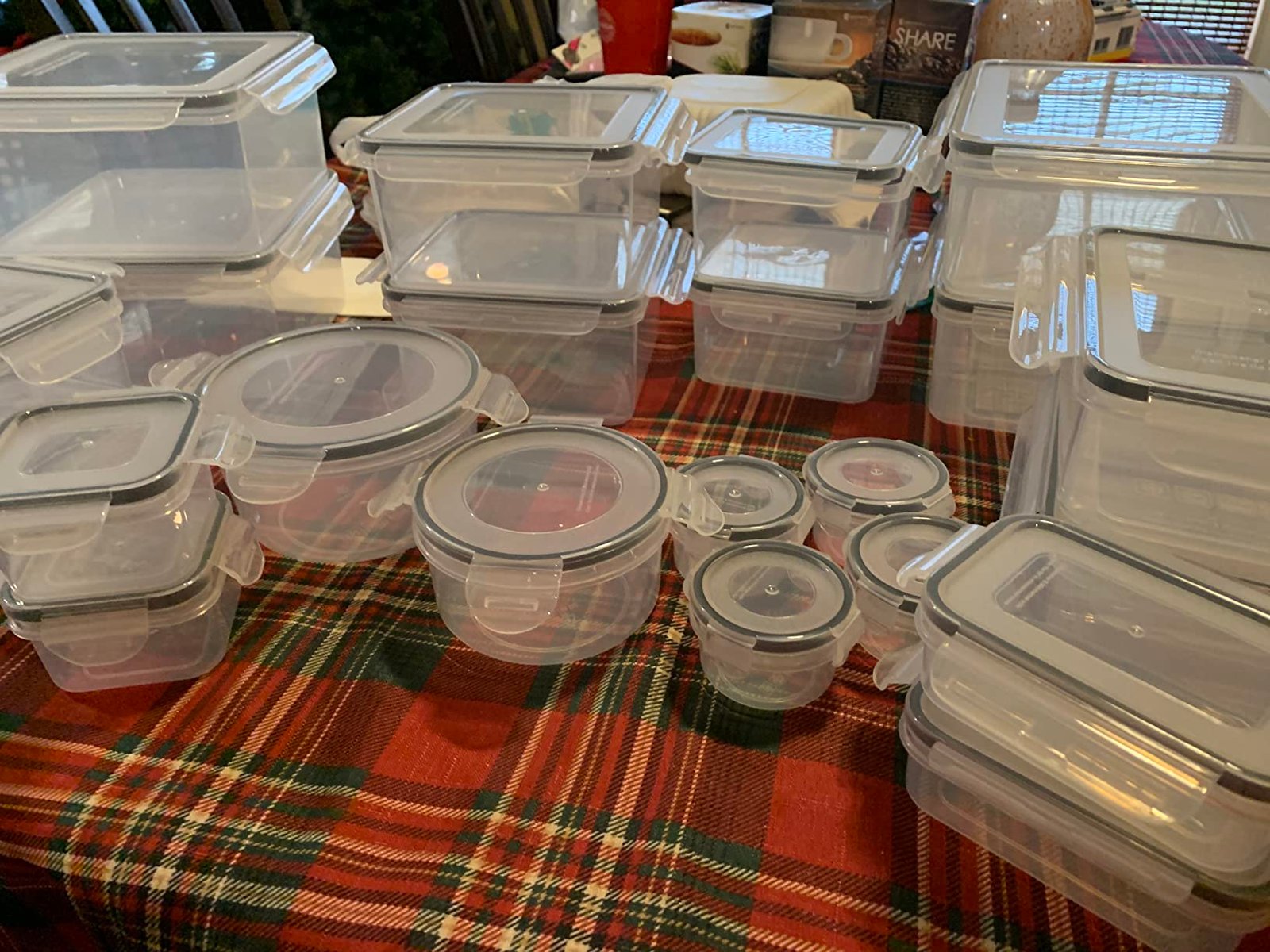 JSCARES 40 PCS Food Storage Containers with Lids Airtight (20 Lids &20 Containers) - Leakproof Meal-Prep Containers for Kitchen Storage Reusable Plastic Microwave/Dishwasher Safe with Labels & Pen photo review