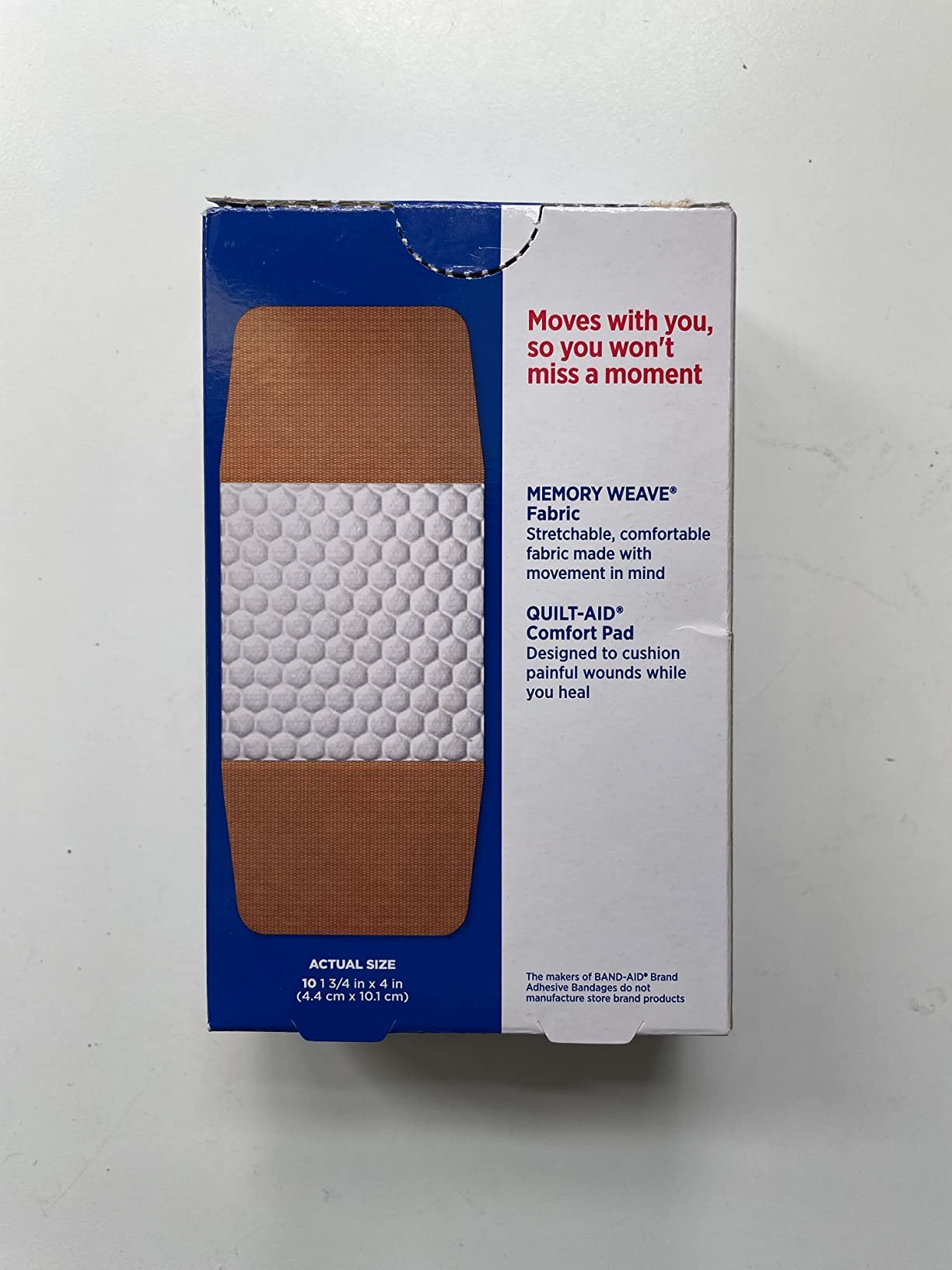 Band-Aid Brand Flexible Fabric Adhesive Bandages. Comfortable Flexible Protection & Wound Care of Minor Cuts & Scrapes. Quilt-Aid Technology to Cushion Painful Wounds. All One Size. 30 ct photo review