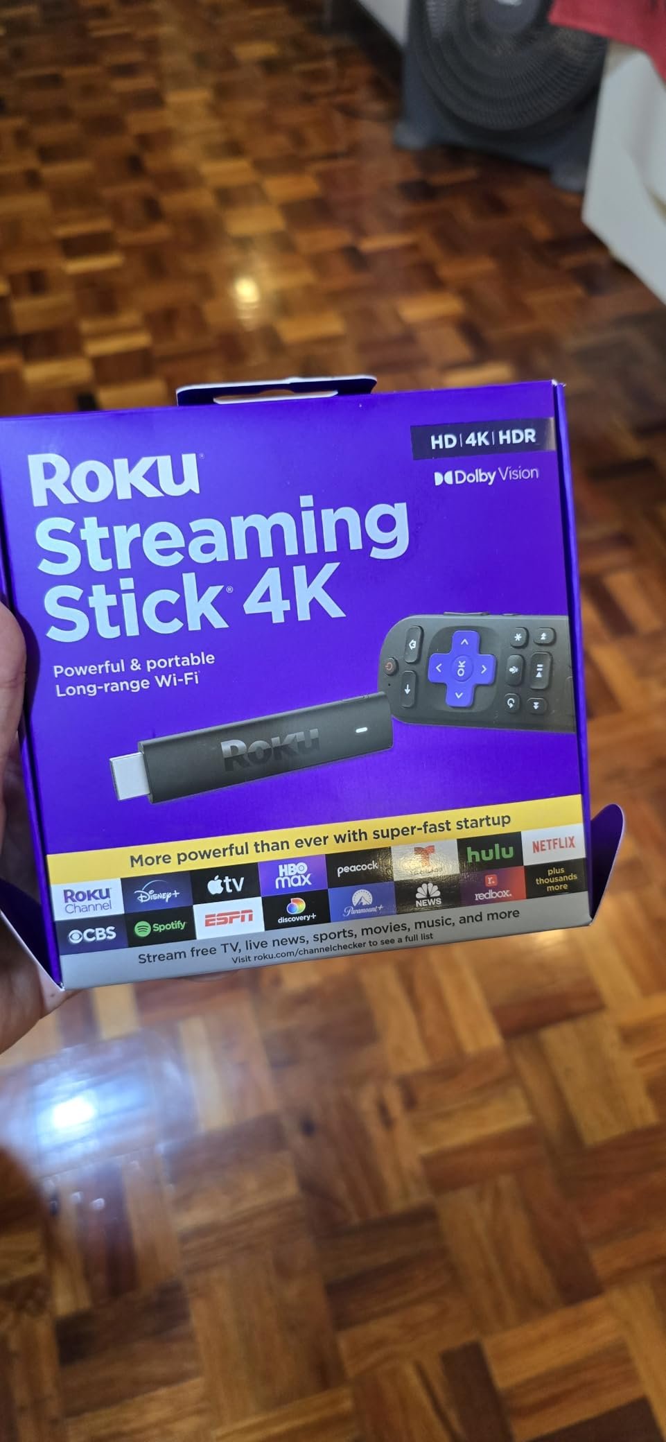 Roku Streaming Stick 4K - HDR & Dolby Vision Roku Streaming Device for TV with Voice Remote & Long-Range Wi-Fi - Free & Live TV photo review