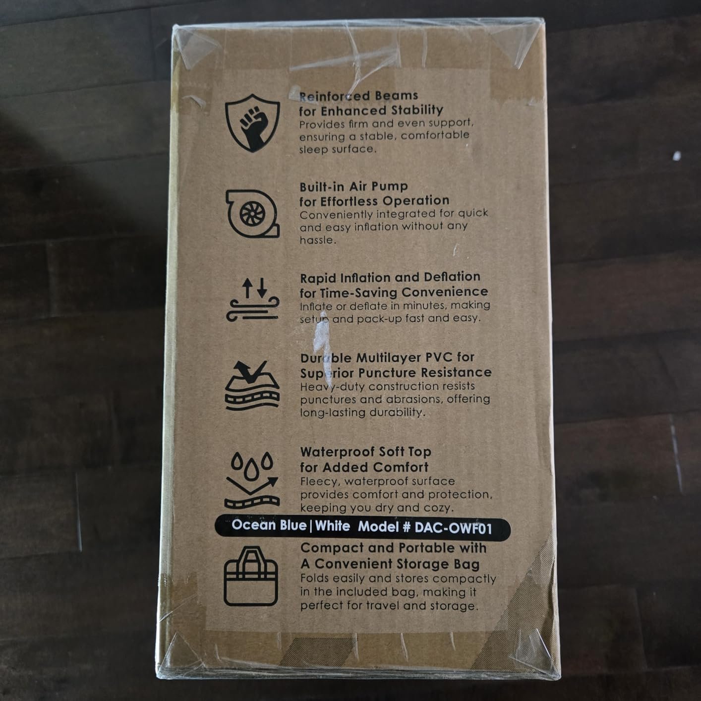 Queen Air Mattress with Built-in Pump. 18 Raised Blow Up Mattress. 800 lbs Max Honeycomb Air Bed. 48Hr Leak-Proof Test. 3min Inflatable Mattress for Home. Guests. Camping. Colchones inflables photo review