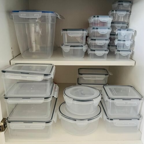 JSCARES 40 PCS Food Storage Containers with Lids Airtight (20 Lids &20 Containers) - Leakproof Meal-Prep Containers for Kitchen Storage Reusable Plastic Microwave/Dishwasher Safe with Labels & Pen photo review