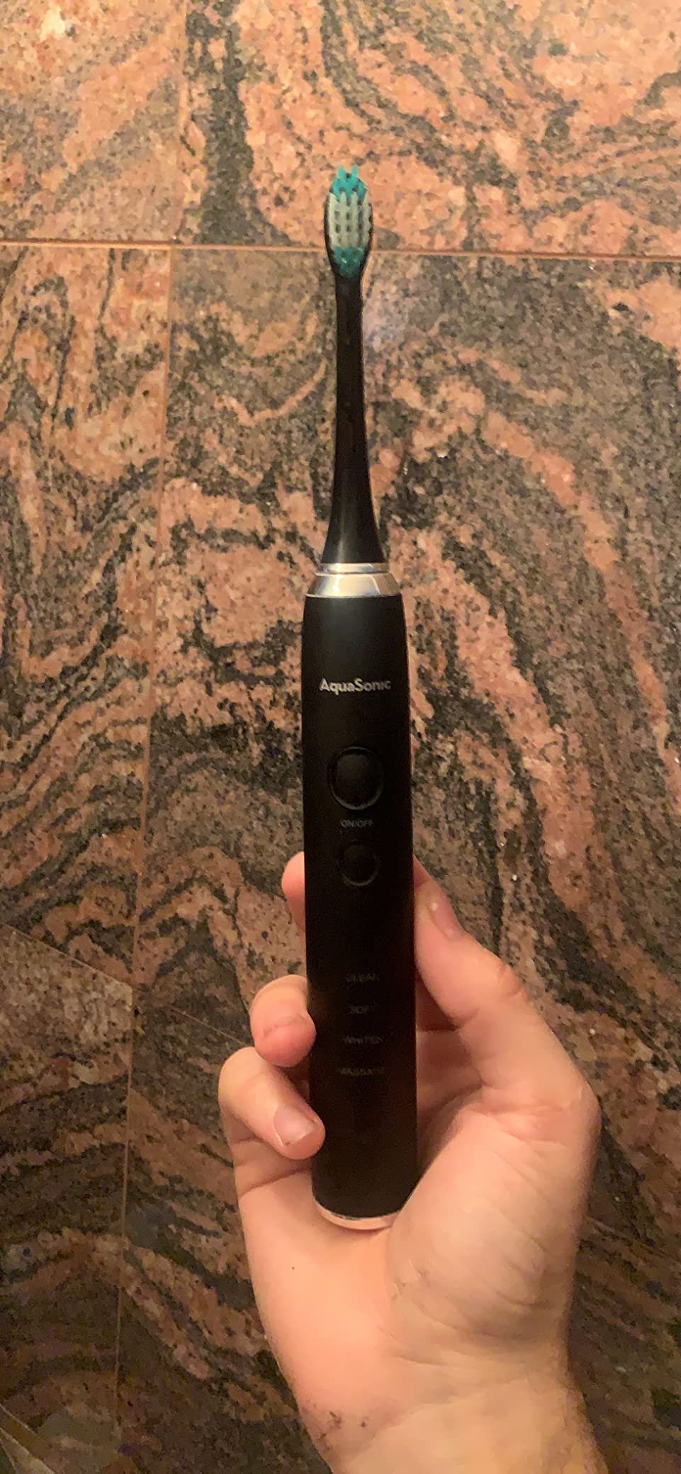 Aquasonic Black Series Ultra Whitening Toothbrush – ADA Accepted Electric Toothbrush- 8 Brush Heads & Travel Case – 40.000 VPM Electric Motor & Wireless Charging - 4 Modes w Smart Timer photo review