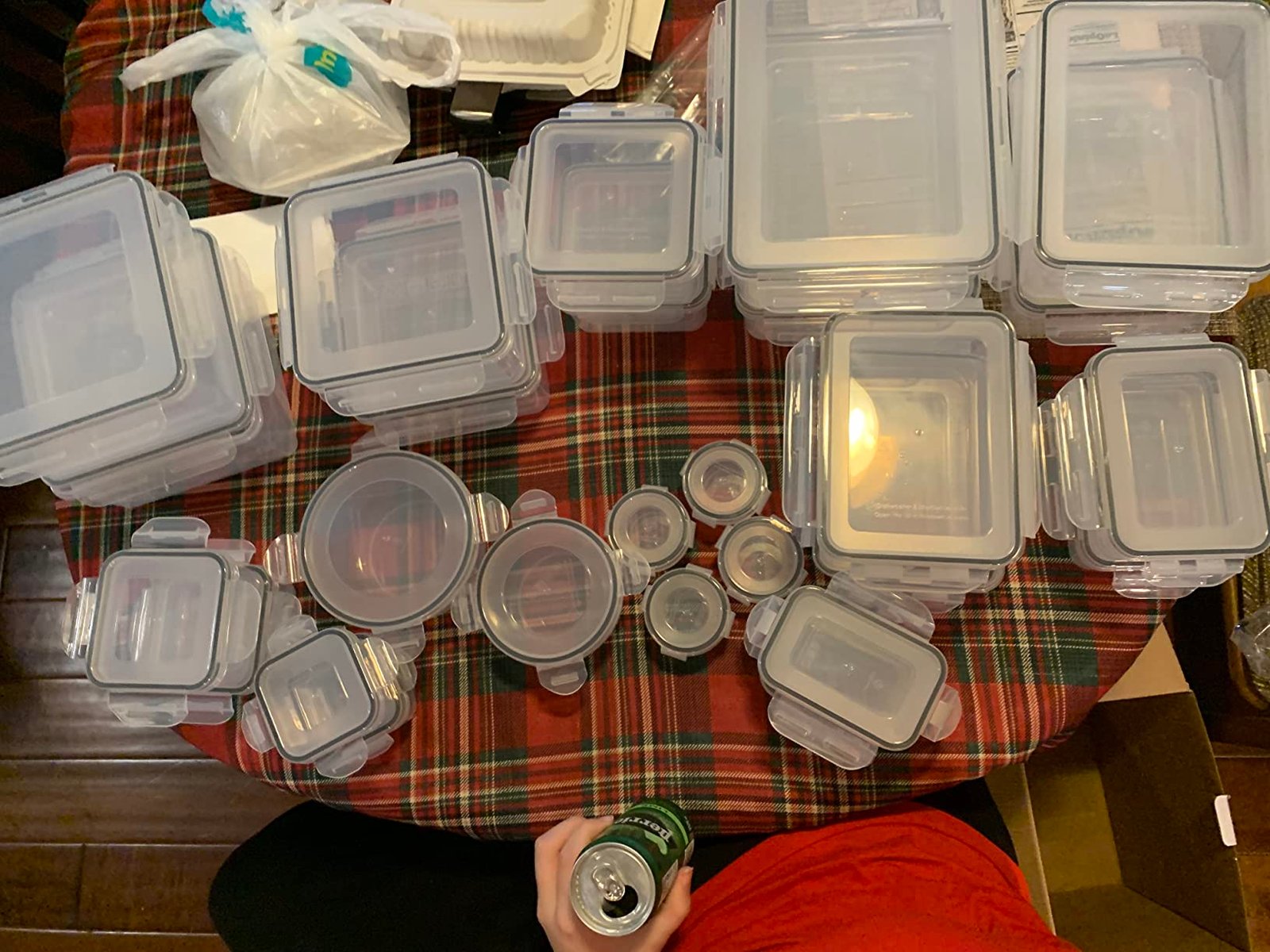 JSCARES 40 PCS Food Storage Containers with Lids Airtight (20 Lids &20 Containers) - Leakproof Meal-Prep Containers for Kitchen Storage Reusable Plastic Microwave/Dishwasher Safe with Labels & Pen photo review