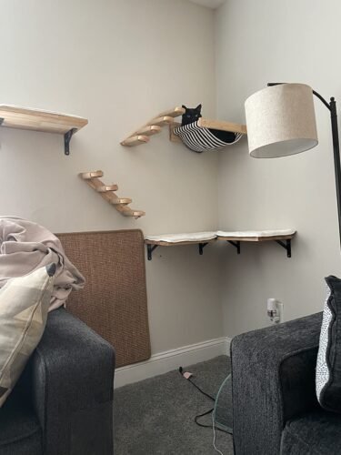 FUKUMARU Cat Scratcher Mat. 23.6 X 15.7 Inch Natural Sisal Cat Scratch Mats. Horizontal Cat Floor Scratching Pad Rug with Sticky Tapes. Protect Couch and Carpets photo review