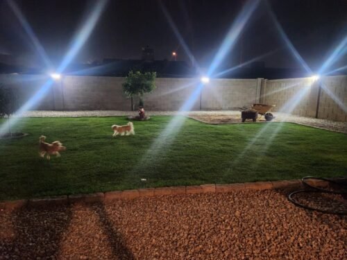 Tuffenough Solar Outdoor Lights 2500LM 210 LED Security Lights with Remote Control.3 Heads Motion Sensor Lights. IP65 Waterproof.270° Wide Angle Flood Wall Lights with 3 Modes(2 Packs) photo review