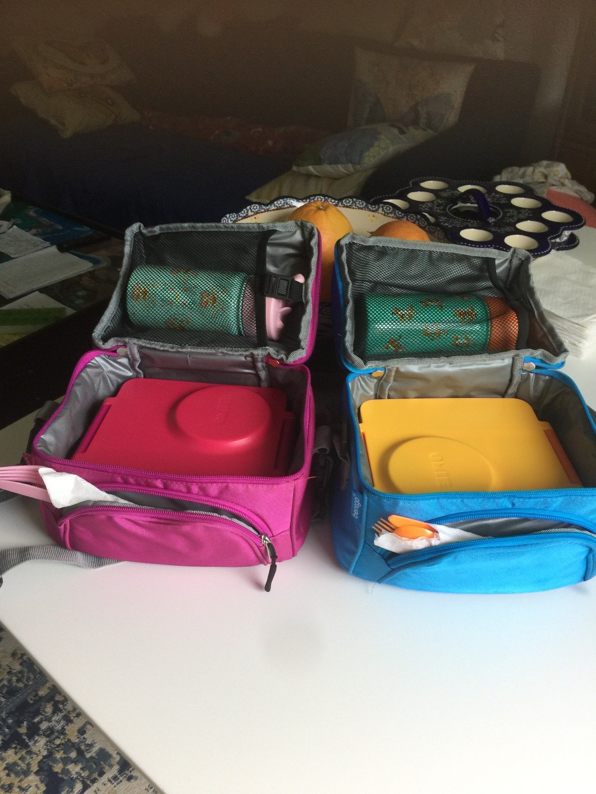 Omie OmieBox Bento Box for Kids - Insulated Lunch Box with Leak Proof Food Jar - 3 Compartments. 2 Temperature Zones - (Meadow) photo review