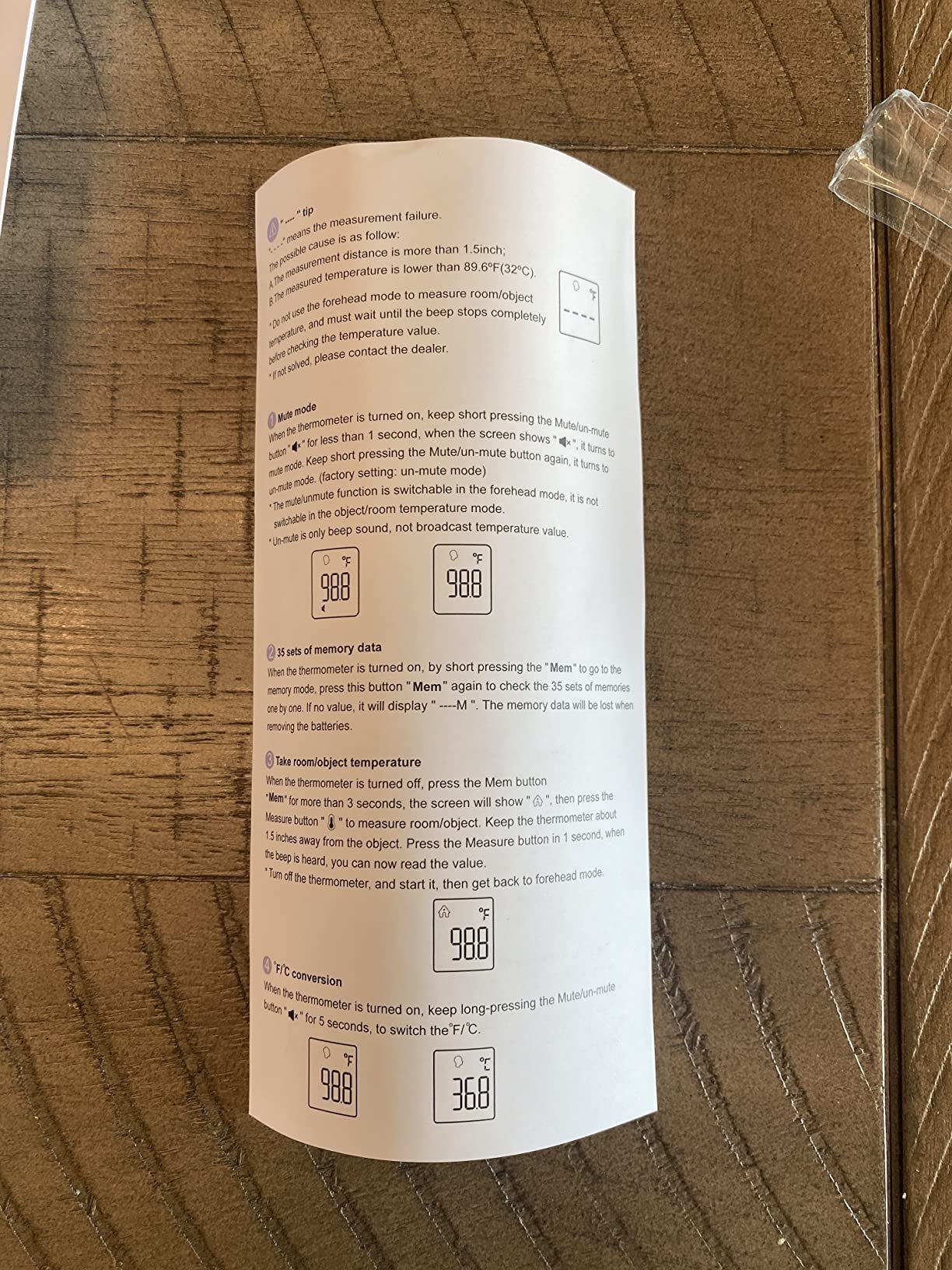 No-Touch Thermometer for Adults and Kids. Accurate Digital Baby Thermometer. Fever Alarm & Silent Mode. 2 in 1 Forehead & Object Mode photo review