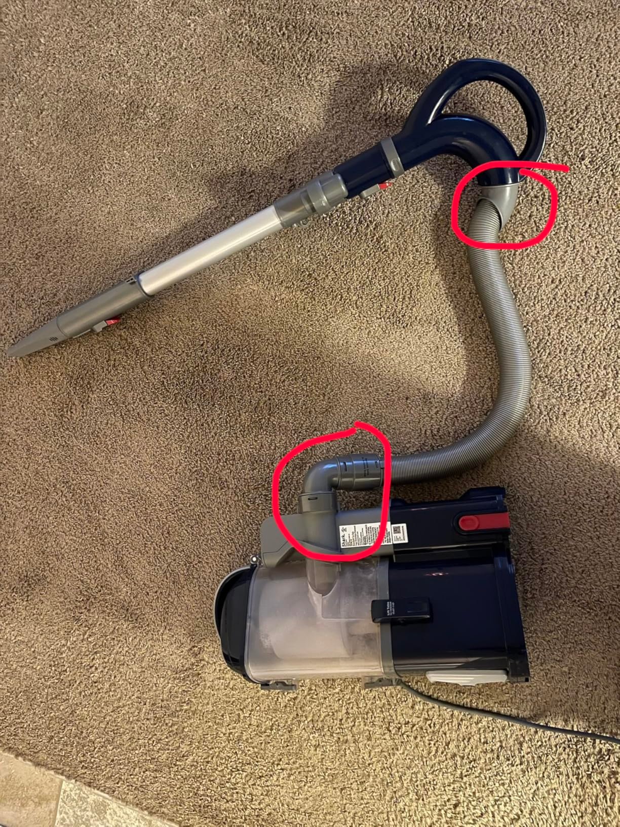 Shark Upright Vacuum. Navigator Lift-Away Deluxe with Large Dust Cup Capacity. HEPA Filter. Swivel Steering. Upholstery Tool & Crevice Tool. Blue. NV360 photo review