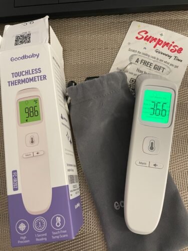 No-Touch Thermometer for Adults and Kids. Accurate Digital Baby Thermometer. Fever Alarm & Silent Mode. 2 in 1 Forehead & Object Mode photo review