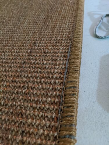 FUKUMARU Cat Scratcher Mat. 23.6 X 15.7 Inch Natural Sisal Cat Scratch Mats. Horizontal Cat Floor Scratching Pad Rug with Sticky Tapes. Protect Couch and Carpets photo review