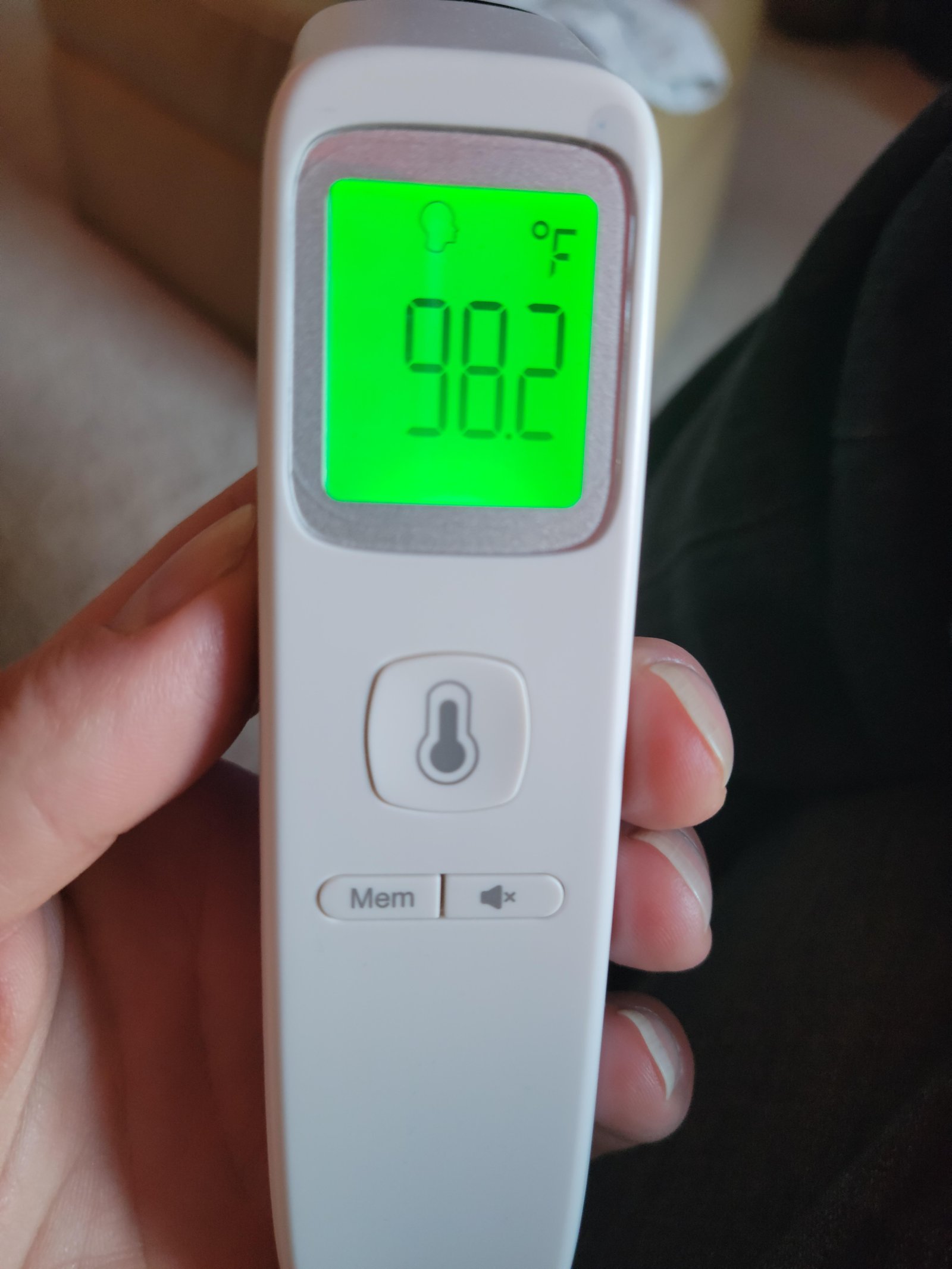 No-Touch Thermometer for Adults and Kids. Accurate Digital Baby Thermometer. Fever Alarm & Silent Mode. 2 in 1 Forehead & Object Mode photo review